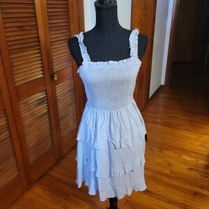 Lulu's Light Blue Tiered Mini Dress